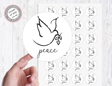 Preview: Tasche Beutel Einkaufstasche Taube Peace Friede Geschenk Geburtstag von Lüttentüddel®
